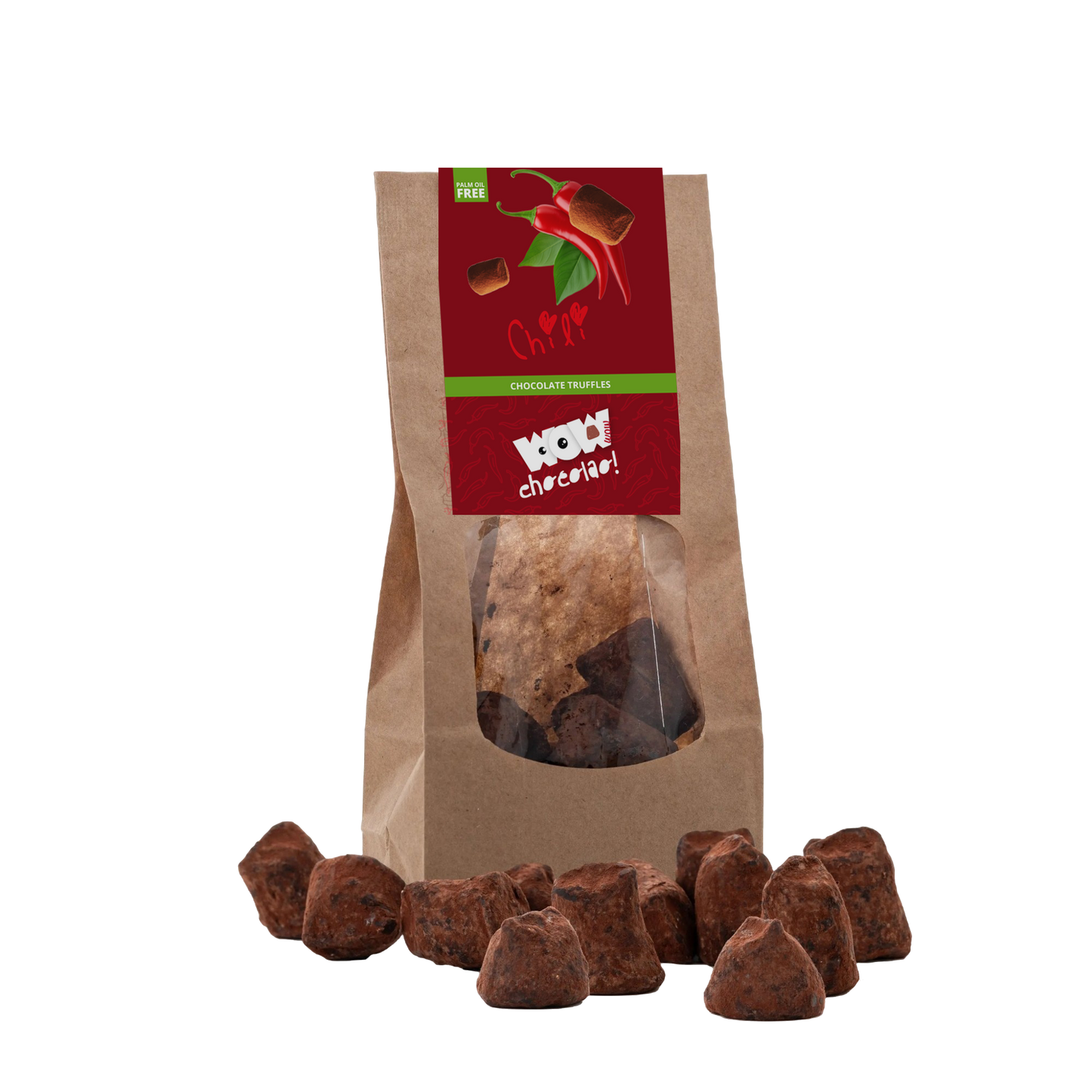 Chili Chocolate Truffles - Biodegradable bag 130g-0