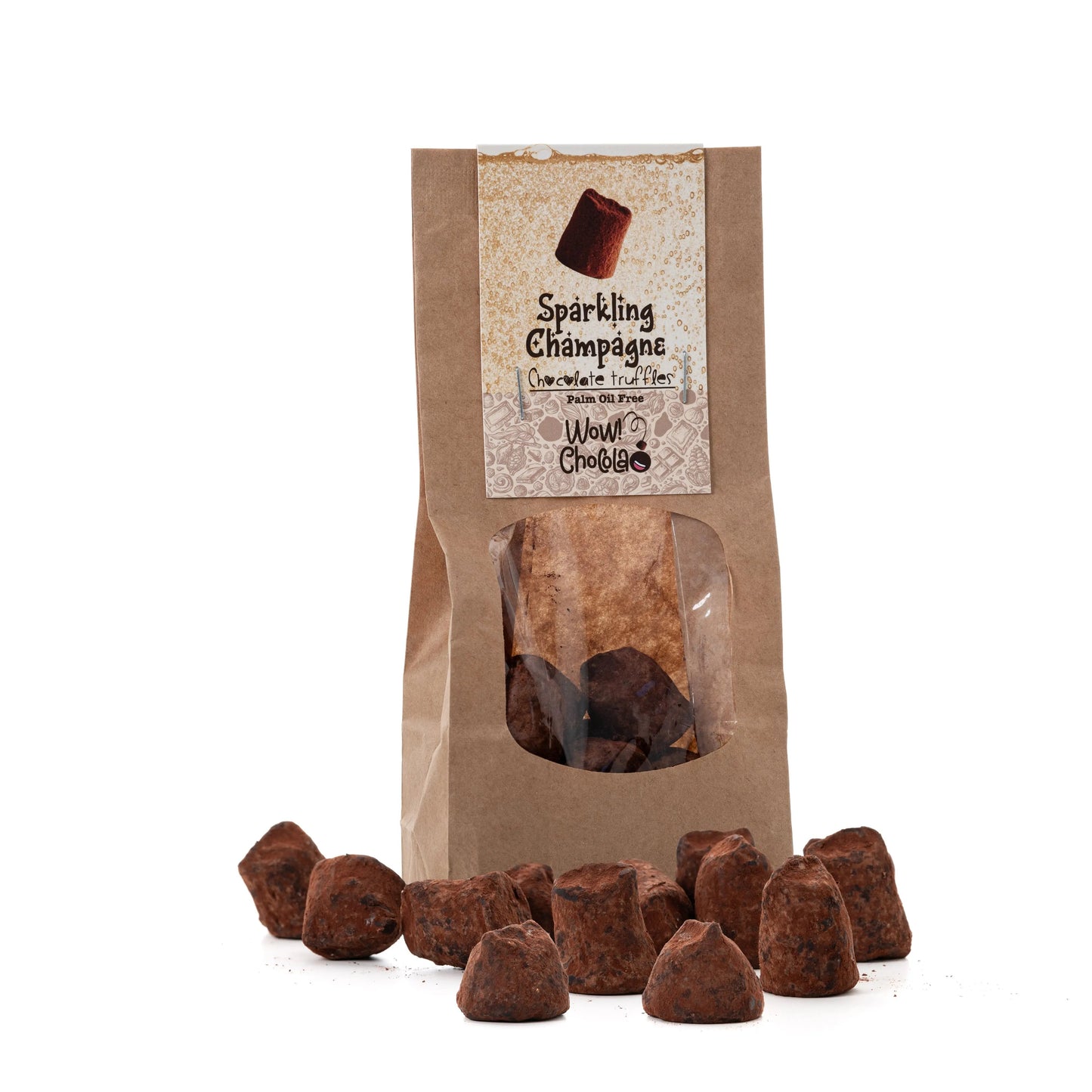 Champagne Chocolate Truffles - Biodegradable packaging 130g-1