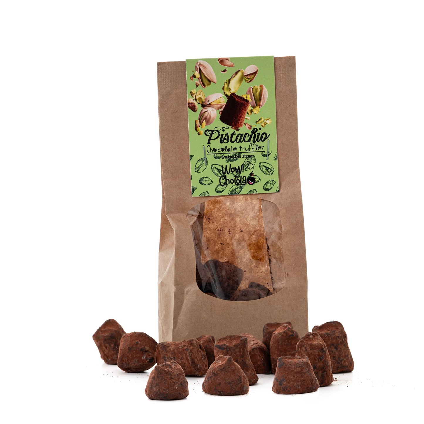 Pistachio Chocolate Truffles - Biodegradable bags 130g-1